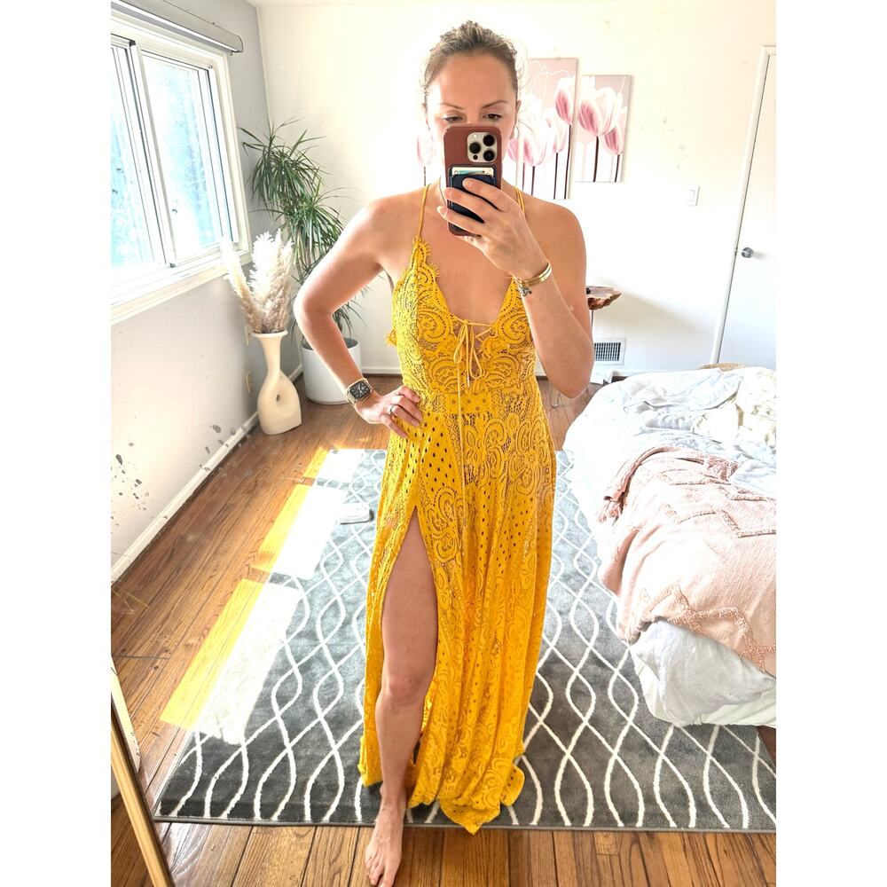Michael Costello x Revolve Dress XS Yellow - Picture 5 of 9
